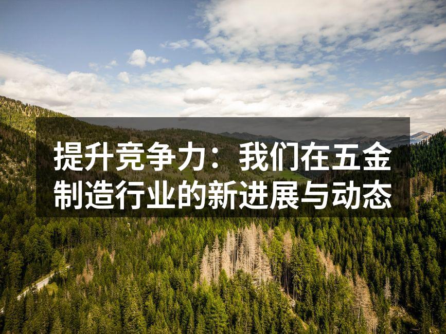 提升竞争力：我们在五金制造行业的新进展与动态