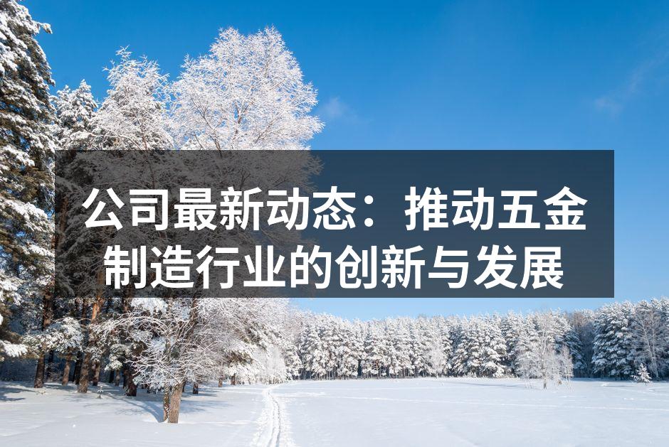 公司最新动态:推动五金制造行业的创新与发展