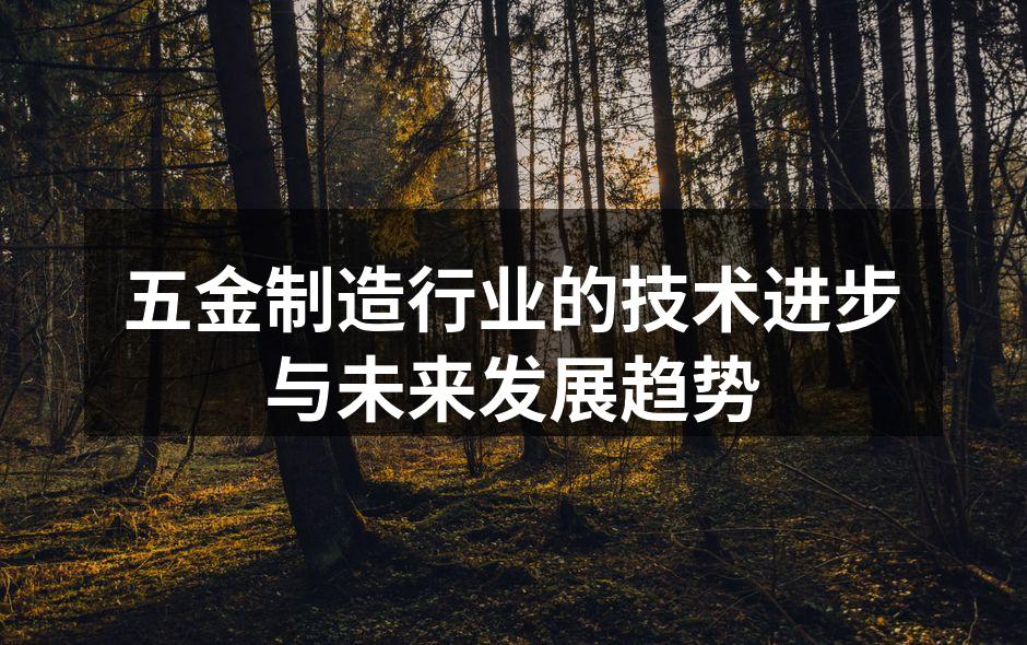 五金制造行业的技术进步与未来发展趋势