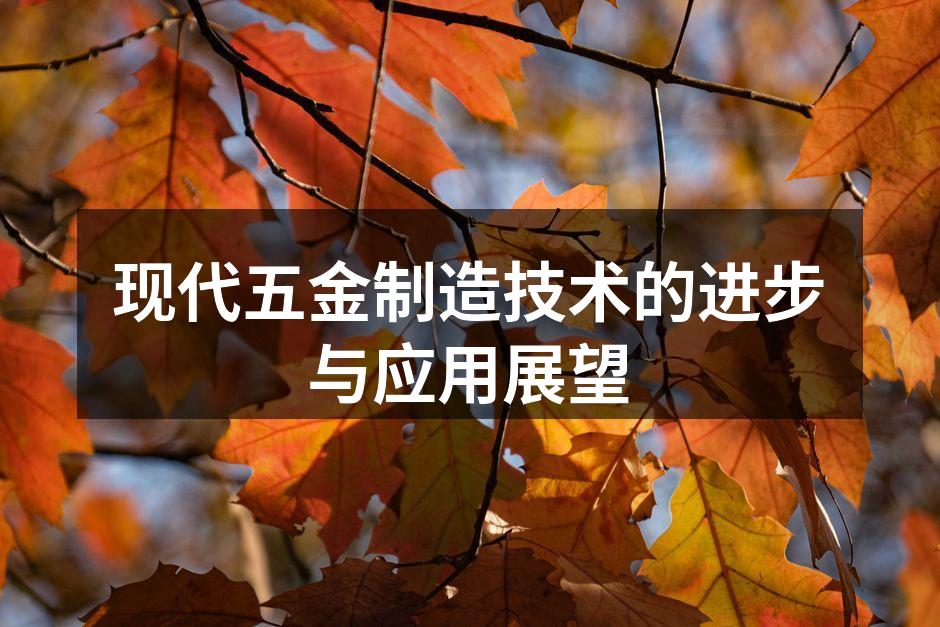 现代五金制造技术的进步与应用展望